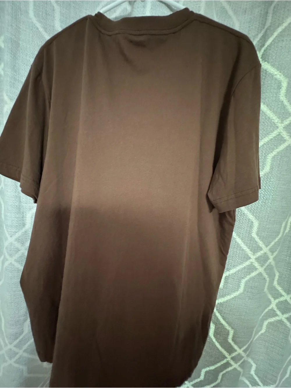 True Religion Brown Tee with Cream Graphic Buddha Logo